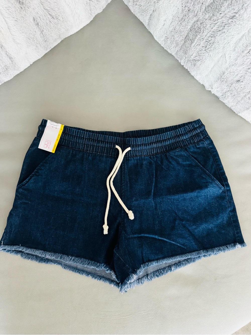 No Boundaries‎ Denim Tie Front Shorts Juniors L 11-13 NWT